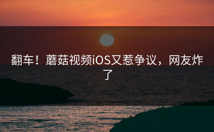 翻车！蘑菇视频iOS又惹争议，网友炸了