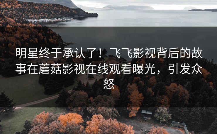 明星终于承认了！飞飞影视背后的故事在蘑菇影视在线观看曝光，引发众怒